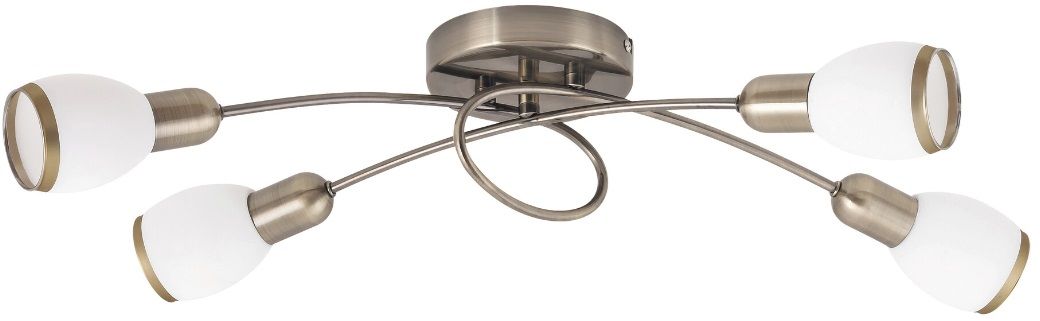 Darmowa Dostawa - Lampa podsufitowa 4x40 W biała-brązowa Rabalux Elite 5973