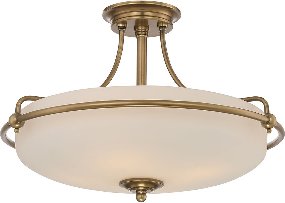Darmowa Dostawa - Lampa podsufitowa 4x60 W mosiądz Elstead Lighting Griffin QZGRIFFINSFMWS