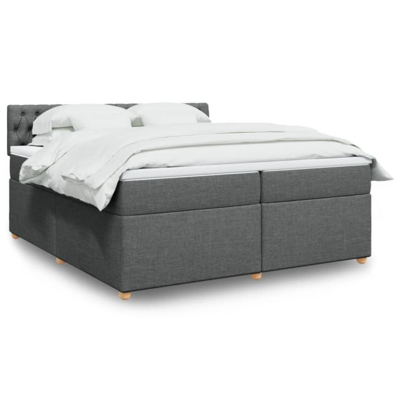 Łóżko kontynentalne WaszeMeble 200x200 cm ciemnoszara WM-3289095 1 szt.