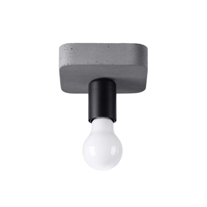 Lampa sufitowa Pure Lume LINDEO szaro-czarna 1xE27x15W IP20 wym:10x13,5x13,5cm - 1 szt.