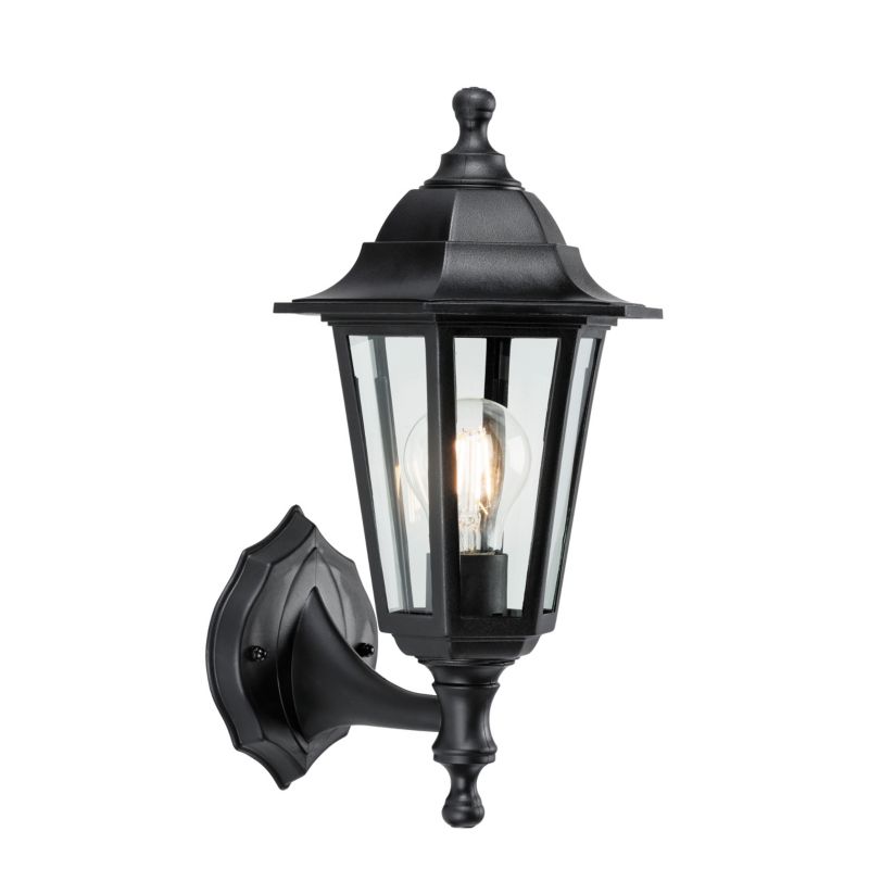 Kinkiet zewnętrzny latarnia Endon BAYSWATER czarno-przezroczysty LED 60W K lm IP44 wym:35,5x17x21,2cm - 1 szt.