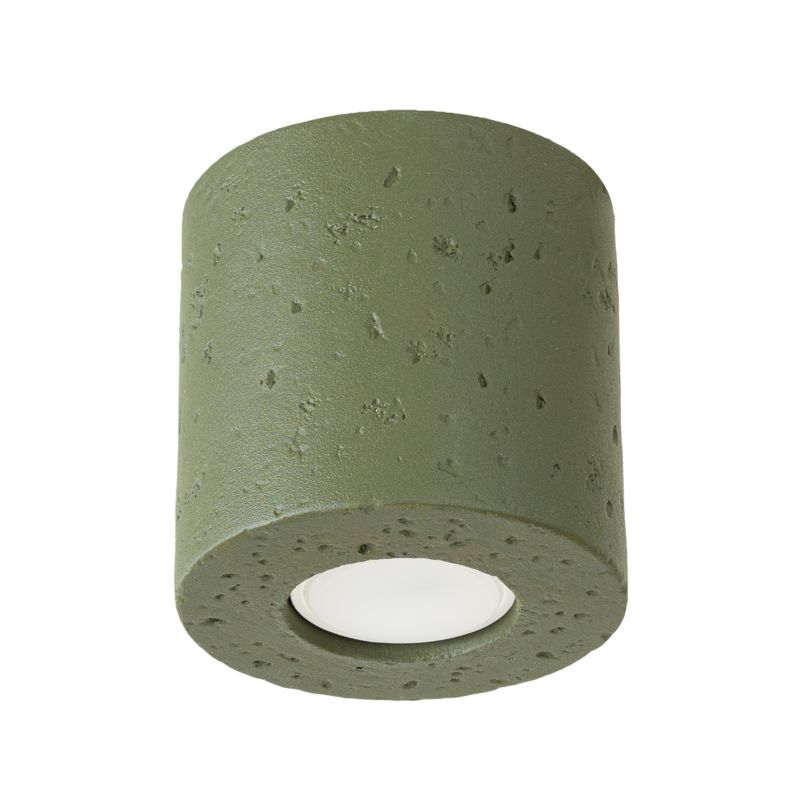Reflektor sufitowy Pure Lume RONDEO zielony oliwkowy 1xGU10x10W IP20 wym:10x10x10cm - 1 szt.