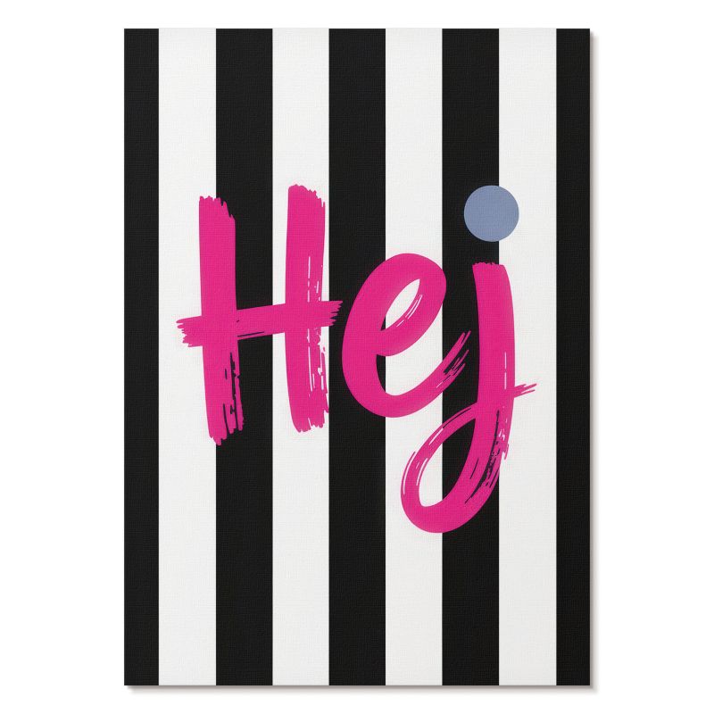 Plakat na Ścianę Tulup 42x59,4 cm (A2) Różowe Hej Do biura, salonu, sypialni 1 szt.