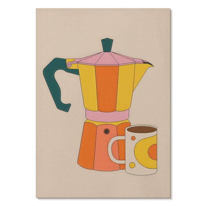 Obraz Plakat Canvas Tulup 59,4,x84 cm (A1) Kawiarka kubek Do kuchni, biura, 1 szt.
