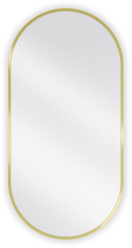 Lustro łazienkowe owalne Mexen Loft złote 90 x 45 cm 1 szt.