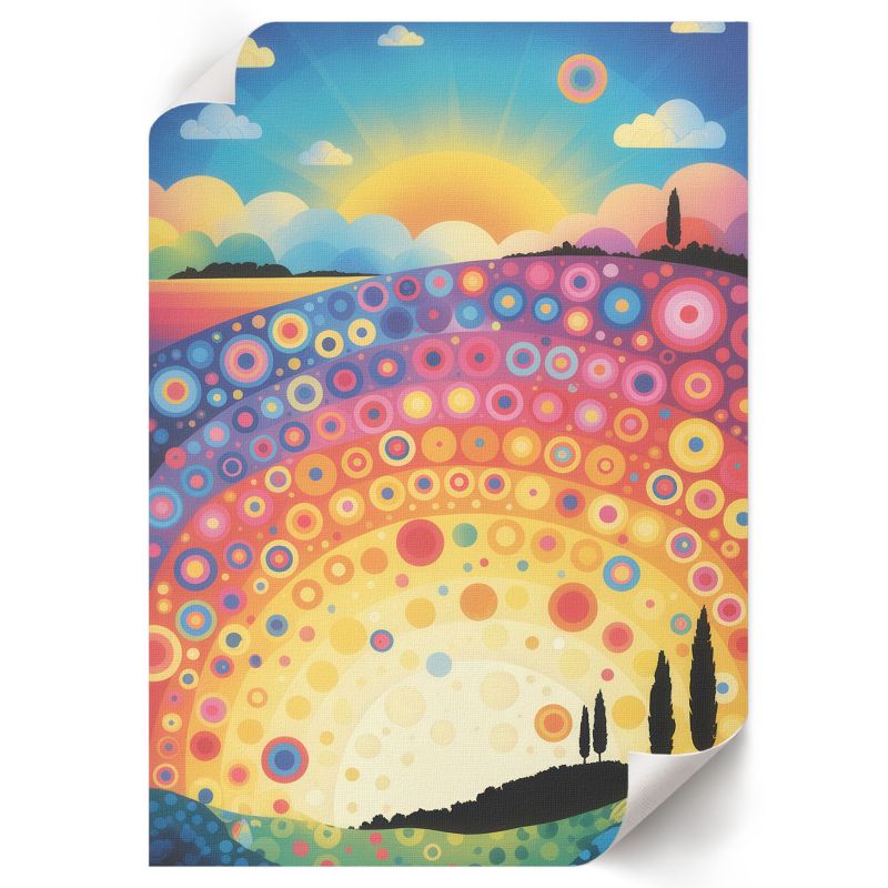 Grafika Na Ścianę ArtPrintCave 59,5x84 cm Tęczowe wzory Inner Space 1 szt.