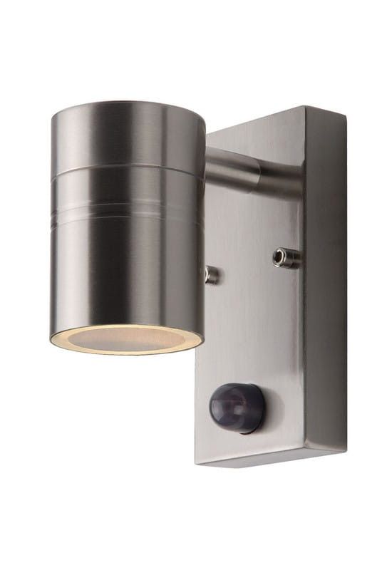 Kinkiet zewnętrzny z czujnikiem Lucide Arne-Led srebrny 1 x GU10 x 5W IP44 wym: 16,3 x 6,3 x 12 cm - 1 szt.