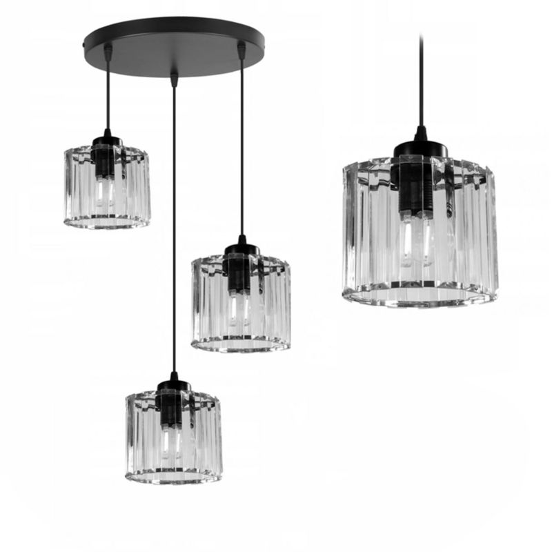 Lampa Sufitowa Wisząca Toolight App513-3Cpr Czarny 1Szt