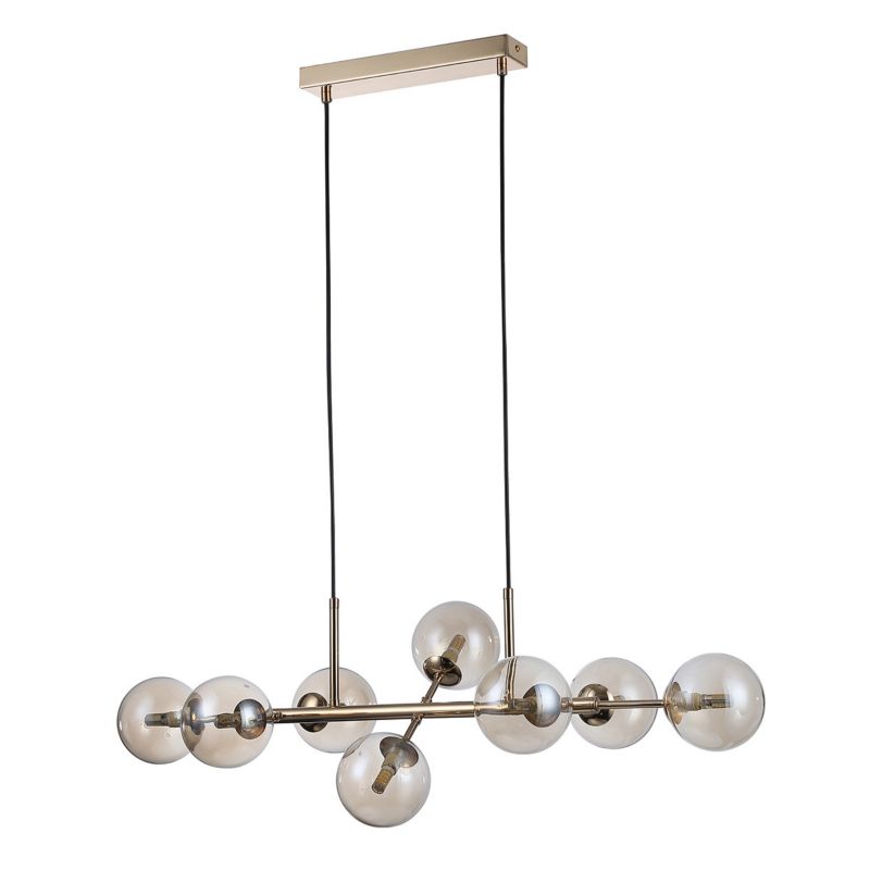 Lampa sufitowa wisząca Italux Erimida 5322 mosiężny industrialna 8xG9 x 1 szt.