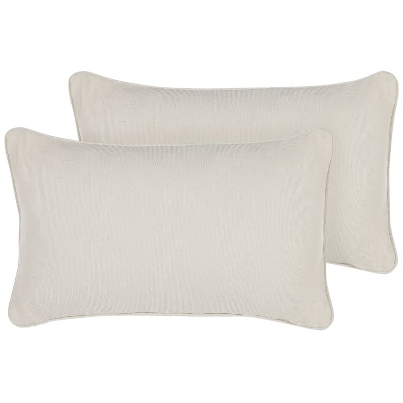 Zestaw 2 poduszek dekoracyjnych Heliotrope 30 x 50 cm Biały Jednolity 1 par.