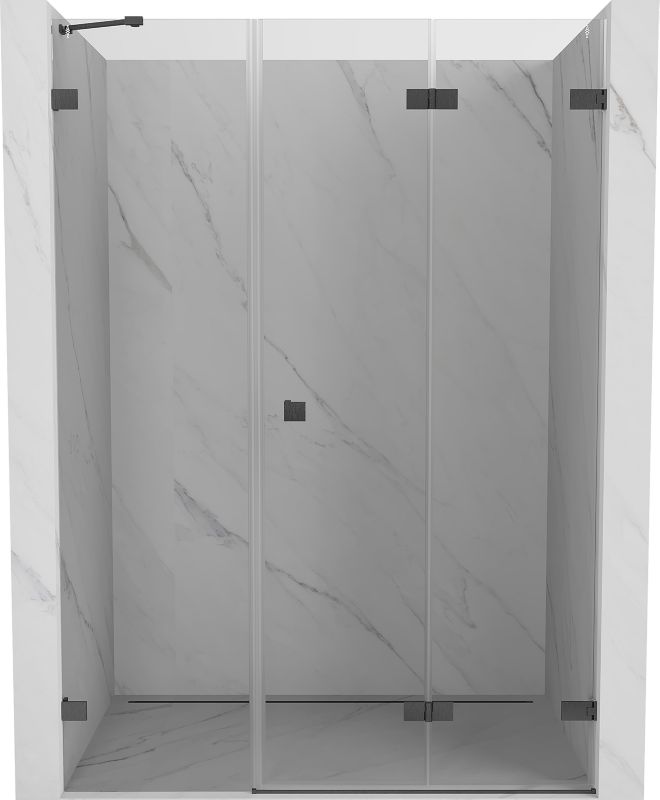 Drzwi prysznicowe składane Mexen Lunar-F transparent gun gray 120x200 cm 1 szt.