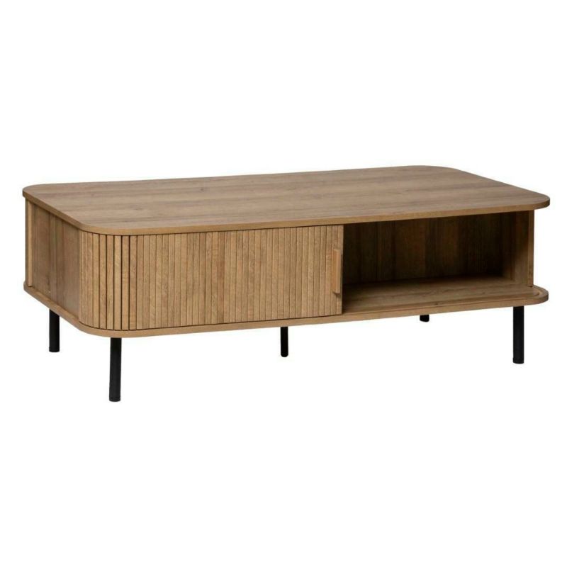 Stolik kawowy Colva prostokątny z półką i szafką boho do salonu ATMOSPHERA 120x60 cm 1 szt.
