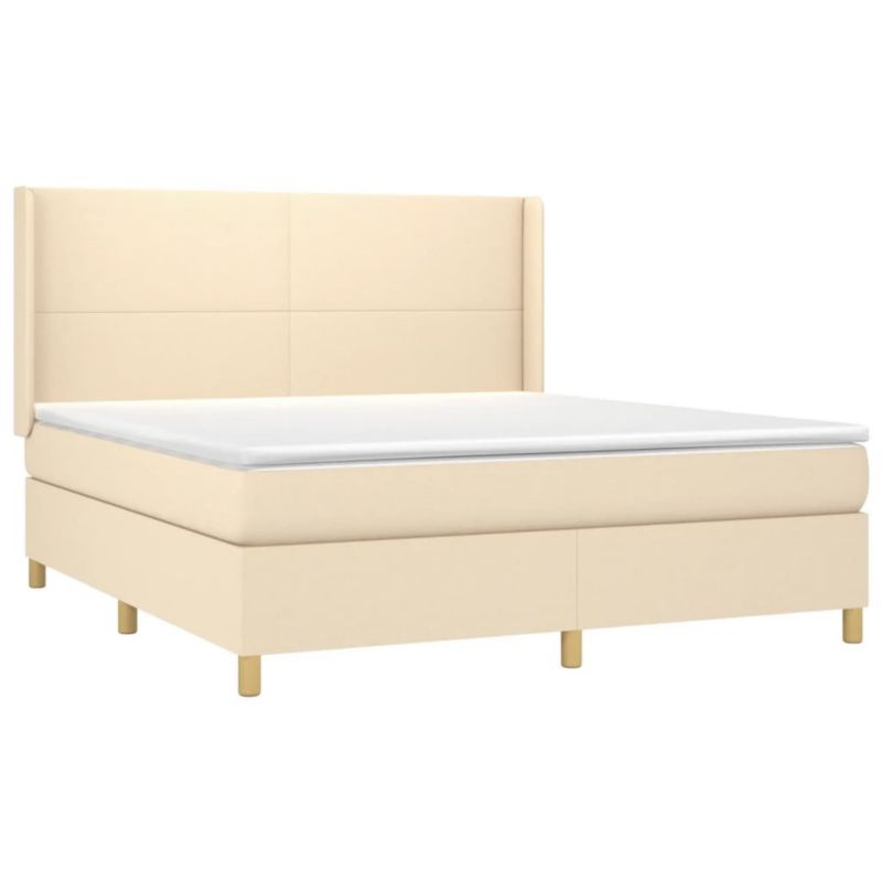 Łóżko kontynentalne WaszeMeble 180x200 cm kremowe WM-3138738 1 szt.