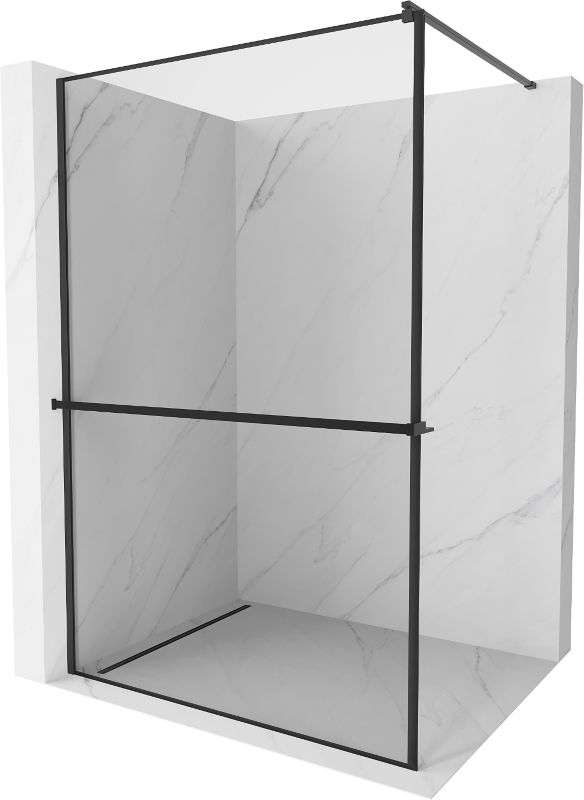 Ścianka prysznicowa Mexen Kioto+ czarny wzór 110x200 cm 800-110-121-70-70 1 szt.