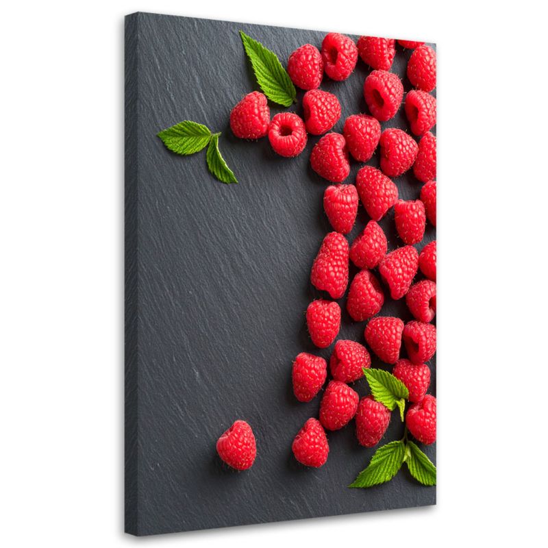 Obraz do kuchni baru restauracji Feeby Maliny owoce 80x120cm 1szt