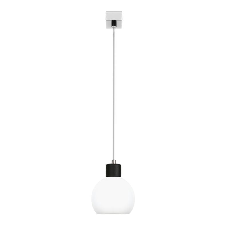 Lampa wisząca zwis EDYLIT biała kula glamour nad stół 1xE27 MOKA 14-115 1 szt.