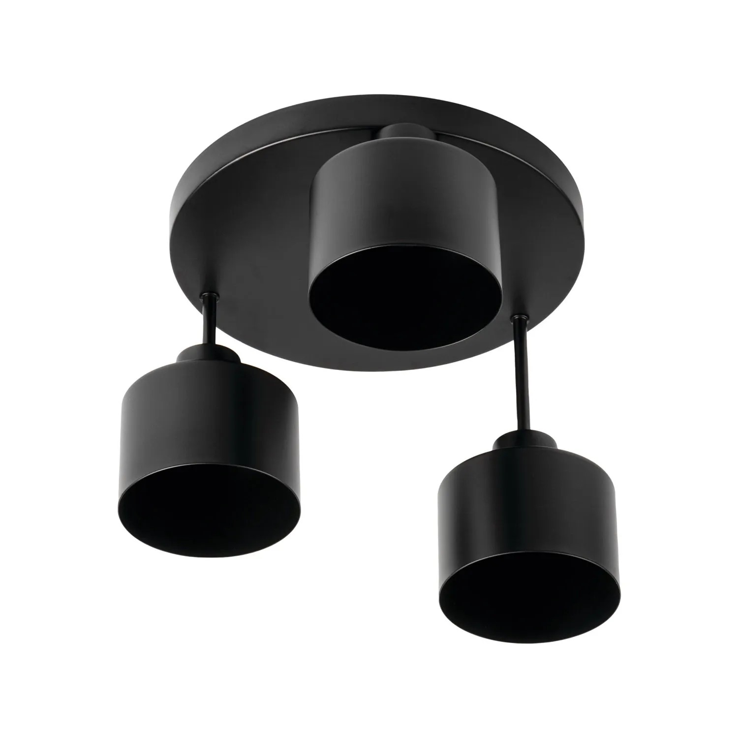 KingBerry Lampa sufitowa Strog 3x max. 10W LED E27 czarna