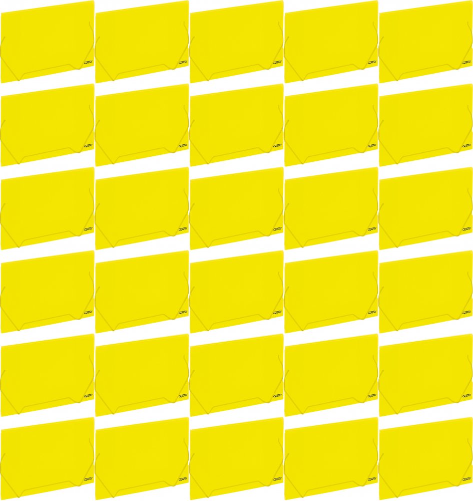 40x Teczka plastikowa z gumką Grand ZP-041, A4, żółty