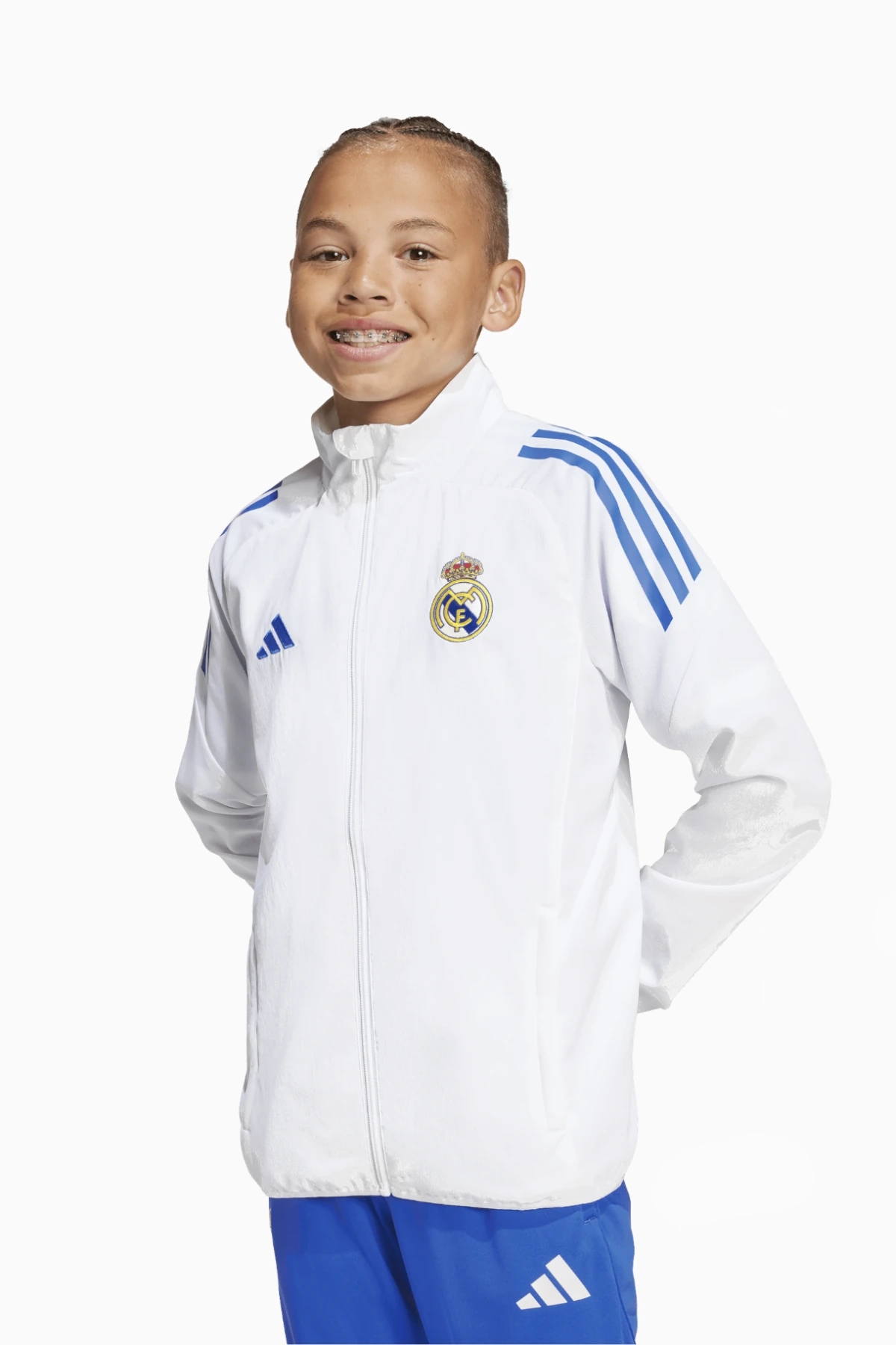 Kurtka adidas Real Madryt 25/26 Presentation Junior - Biały