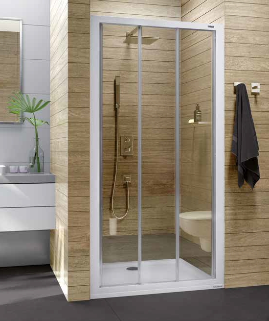 Sanplast Basic DTr/BASIC drzwi prysznicowe 90 cm biały/szkło przezroczyste 600-450-0930-01-400