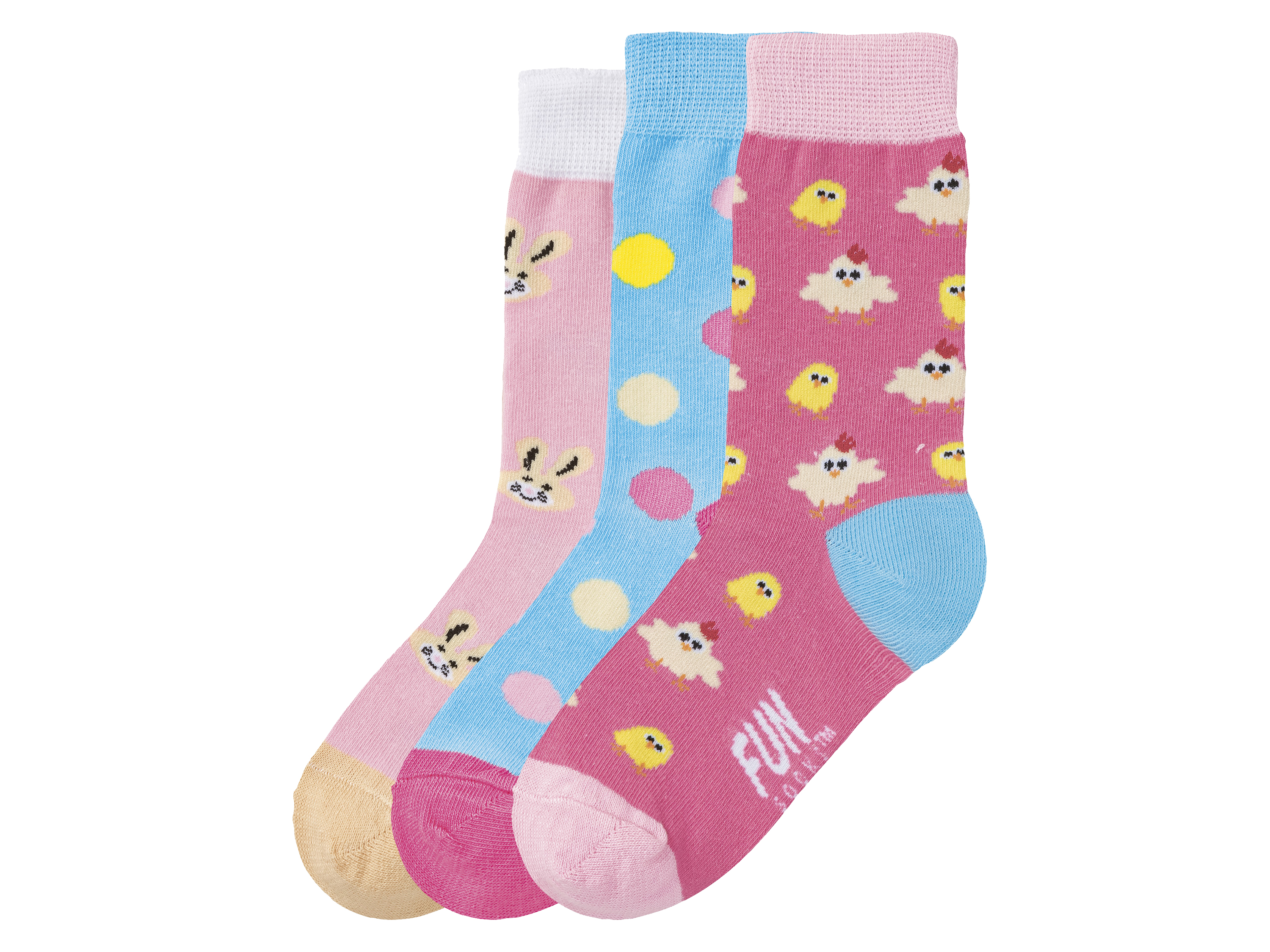 Fun Socks Skarpetki dziecięce w pudełku prezentowym, 3 pary 23 - 28, Zając