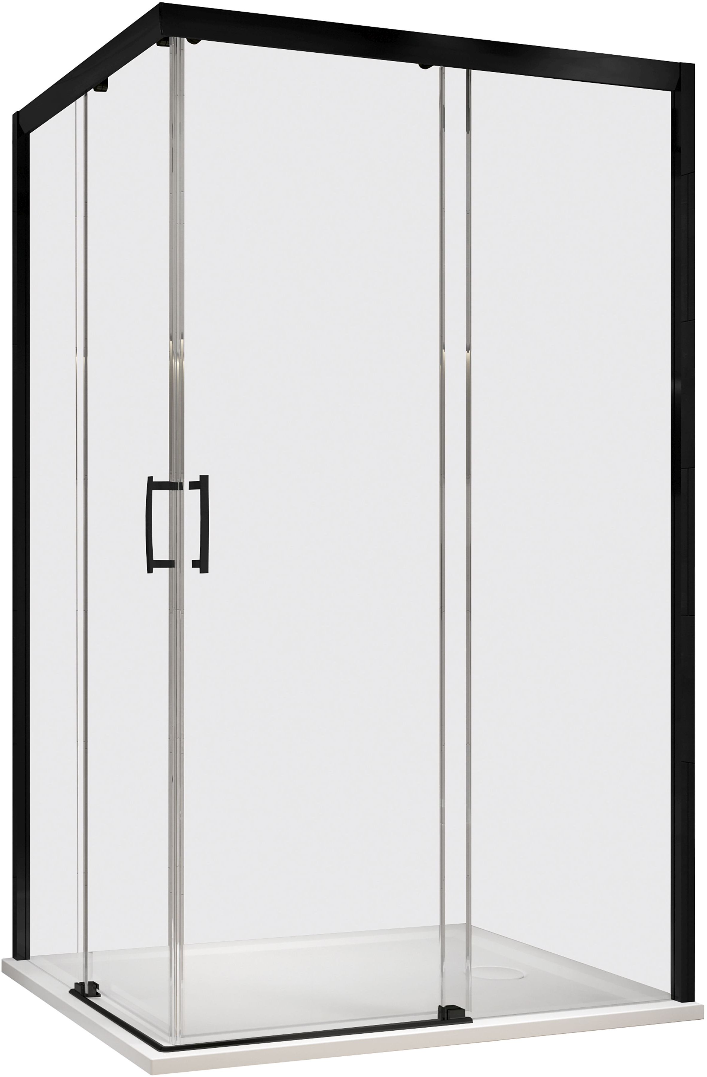 Darmowa Dostawa - Kabina prysznicowa 100x80 cm prostokątna czarny mat/szkło przezroczyste Sanplast Free Zone 600271364059401