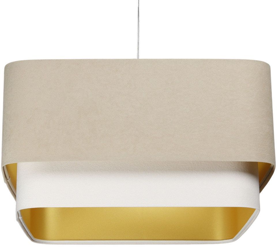 Darmowa Dostawa - Lampa wisząca 1x60 W biała-złota-beżowa BPS Koncept Kwadro Duo Sue KWD011