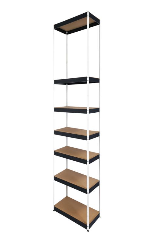 Regał metalowy MODO24 magazynowy biało-grafitowy helios 270x30x30cm 7 półek po 175 kg 1 szt.