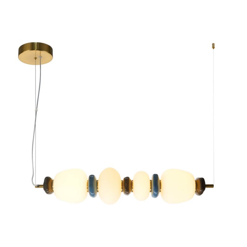 Lampa wisząca Italux EVANS złota 1 x LED 22W 2560lm wym:129x71x17cm IP20 -1 szt.