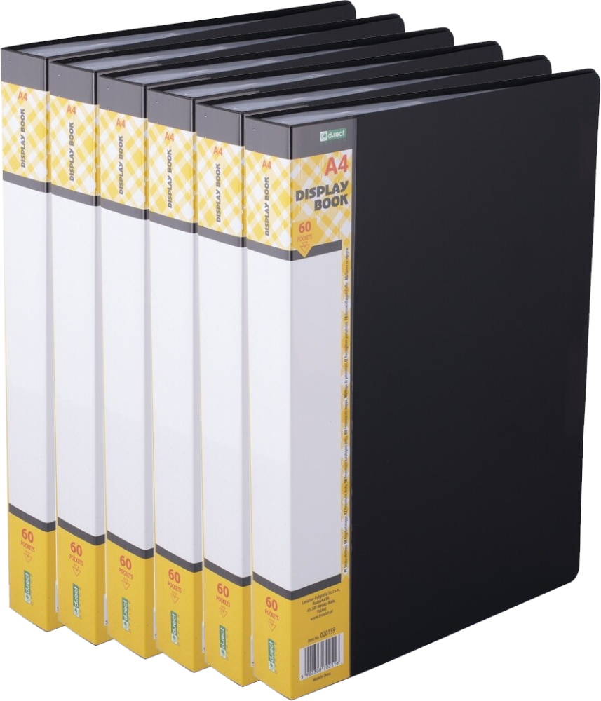 6x Album ofertowy D.Rect, A4, 60 koszulek, czarny