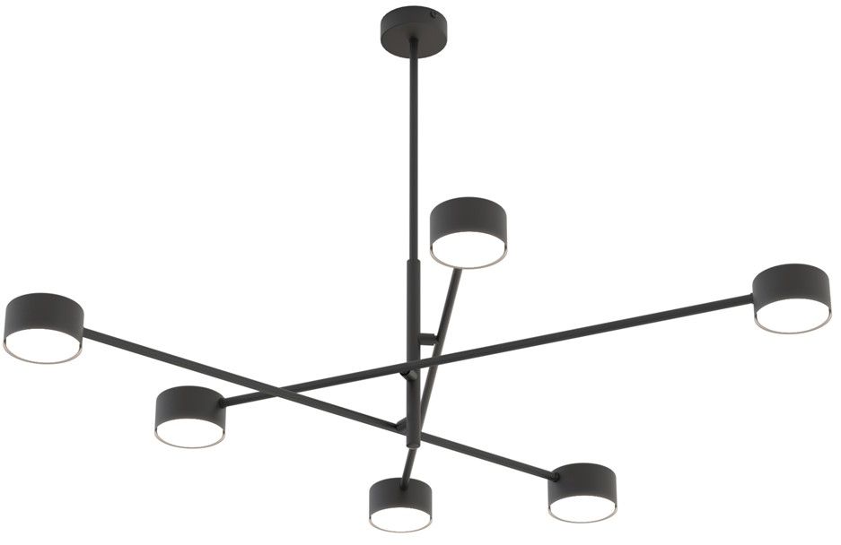 Darmowa Dostawa - Lampa podsufitowa 6x10 W czarna Emibig Natsu 14446