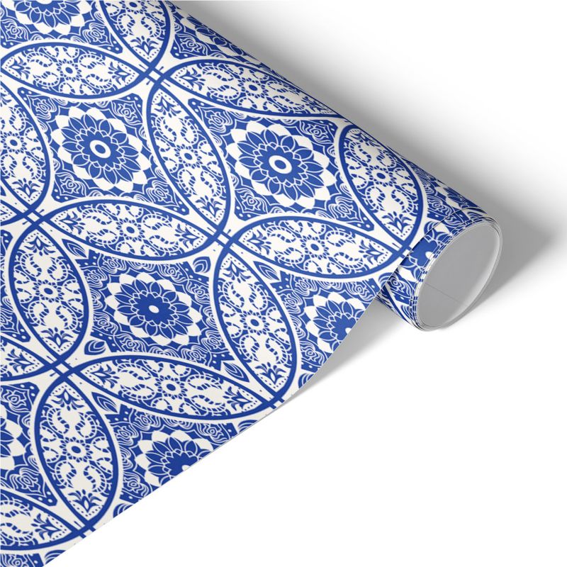 Okleina na Meble Tulup 50x100 cm Ornamentalne płytki Samoprzylepna Folia do Renowacji DIY 1 rol.