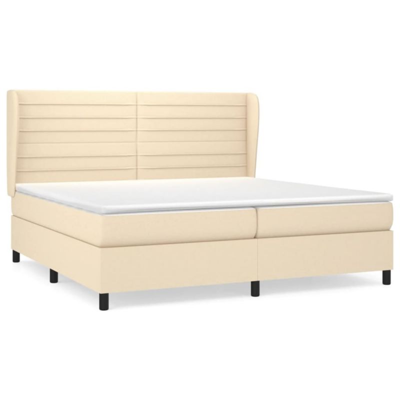 Łóżko kontynentalne WaszeMeble 200x200 cm kremowe WM-3128074 1 szt.