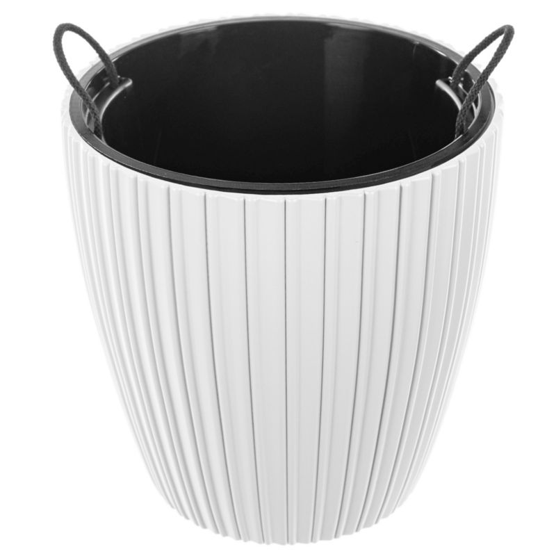 Doniczka KADAX z wkładem okrągła biała plastikowa 24 cm 1 szt.