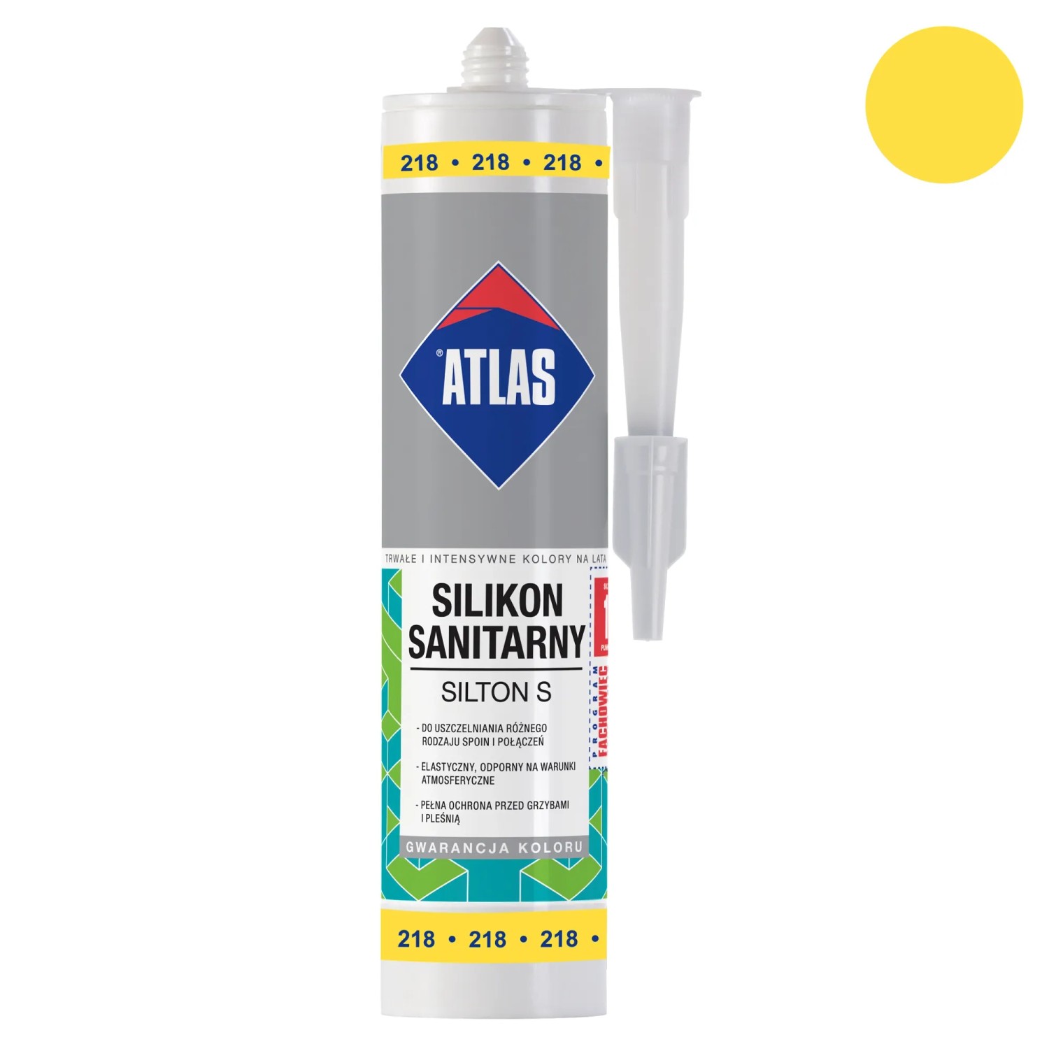 Atlas Silikon sanitarny Silton S 218 cytrynowy 280 ml