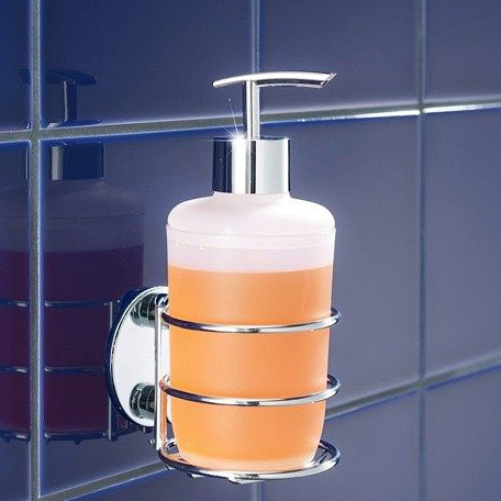 Wenko Turbo-Loc rund Stahl dozownik do mydła 250 ml ścienny srebrny 18777100 - Wysyłka w 24h