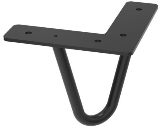 Defra Sky nóżki 10 cm 2 szt czarny połysk 001-H-00028