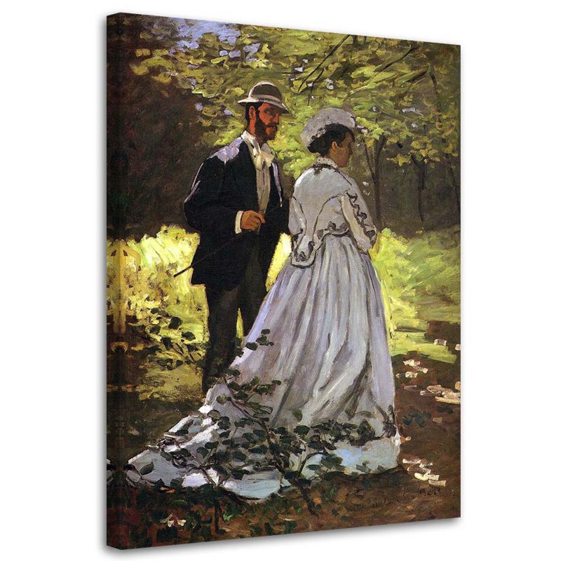 Obraz na płótnie Feeby Bazille and Camille - C. Monet reprodukcja 20x30cm 1szt