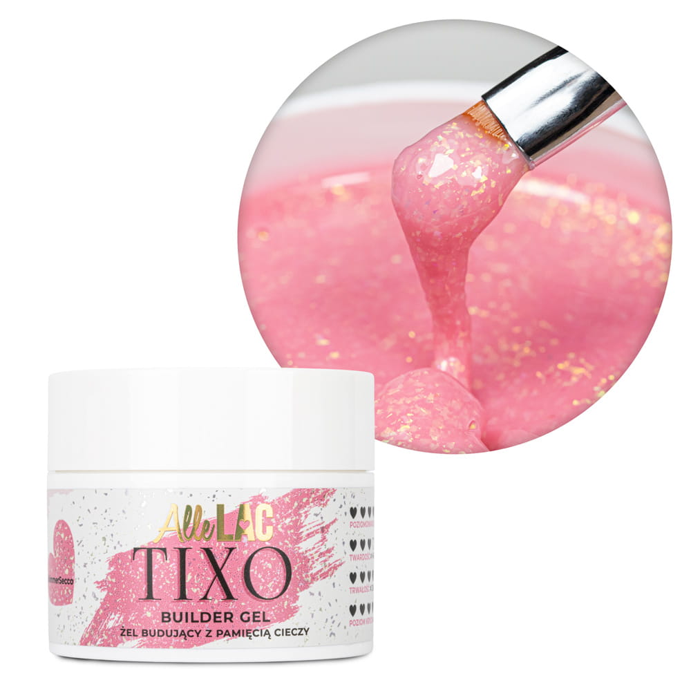 Żel budujący z tiksotropią AlleLac Tixo Builder Gel ShimmerSecco 45g