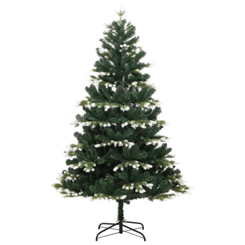 Choinka sztuczna VidaXL zawiasowa, ośnieżona 240 cm zielony 1 szt.