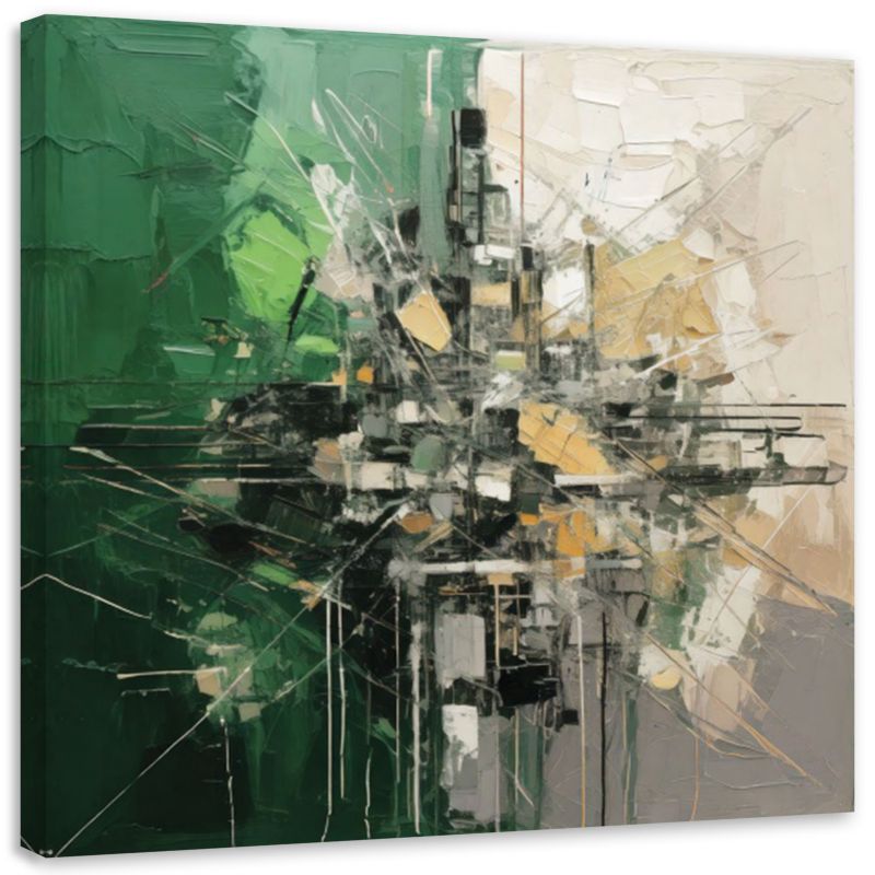 Obraz Feeby Abstrakcja Geometryczna Zieleń 30x30cm 1szt