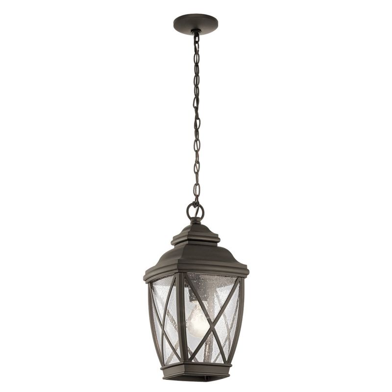 Lampa sufitowa zewnętrzna Kichler Tangier stary brąz 1 x E27 x 60W IP44 wym: 204 x 19,1 x 19,1 cm - 1 szt.