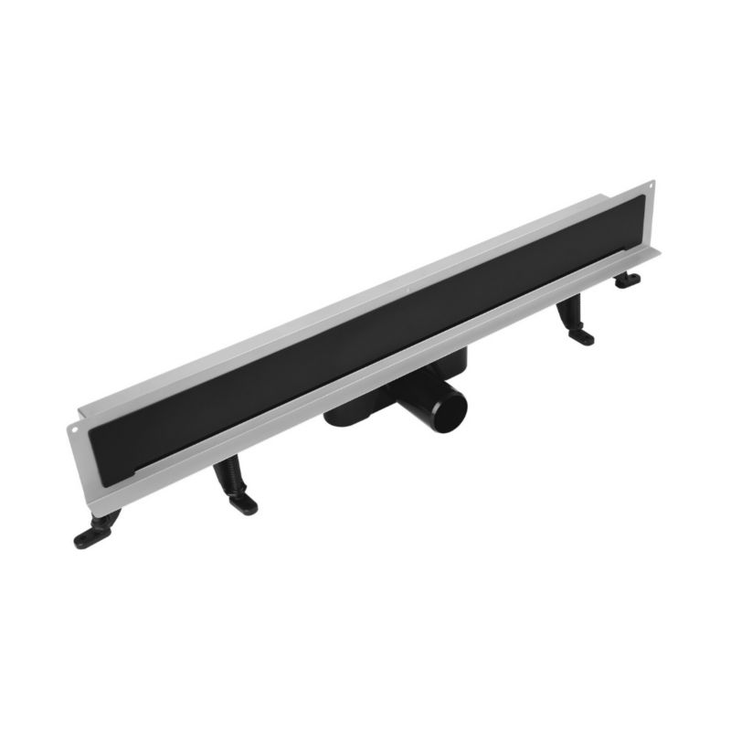 Odpływ liniowy ścienny Vogi ruszt czarny 100 cm stalowy 1 szt.