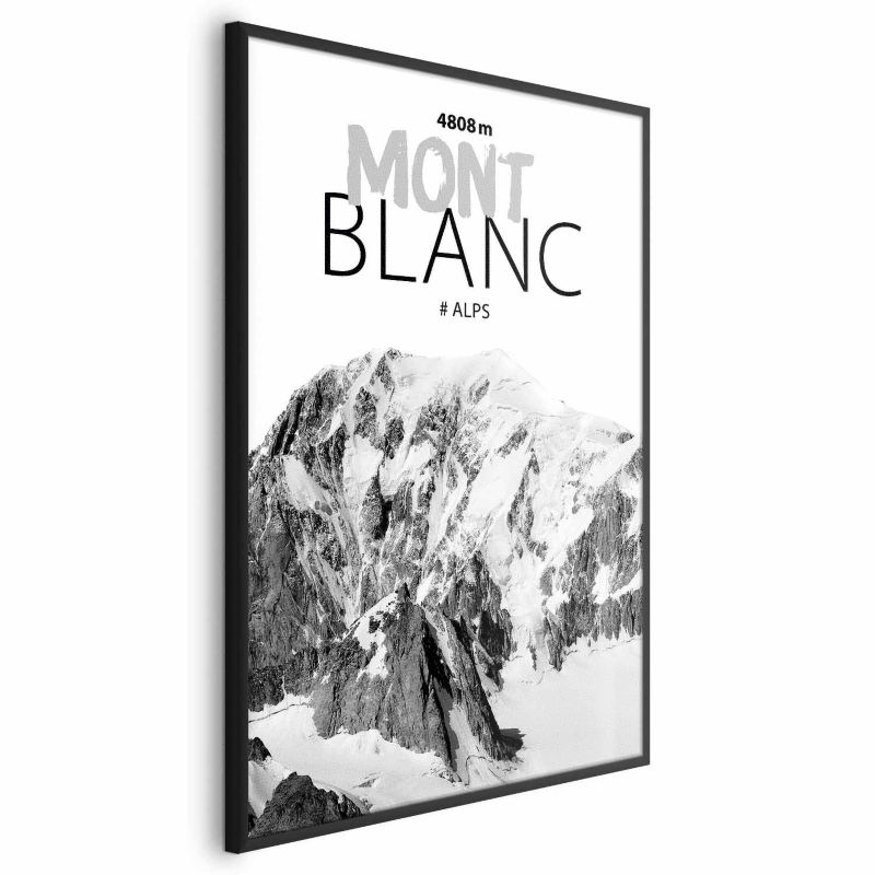 Plakat Artgeist Mont Blanc 21x30 cm z ramą czarną 1 szt