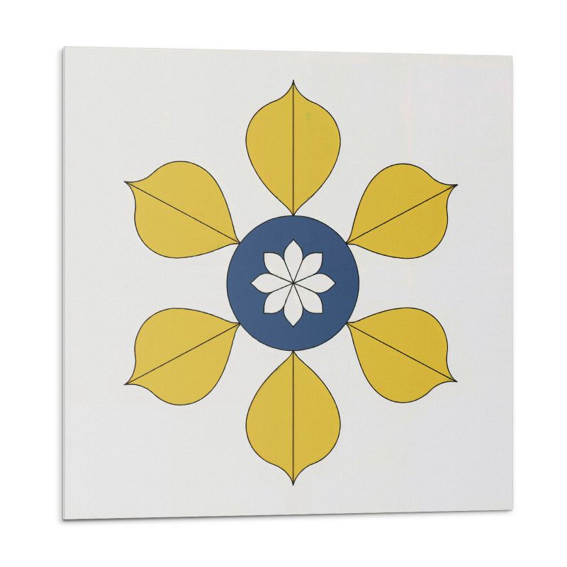 Kafelki samoprzylepne Wallfluent 50x50 cm Wzór kwiatów otoczony liśćmi 4 szt.