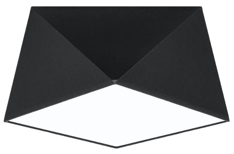 Plafon sufitowy nowoczesny Sollux Lighting Hexa czarny 1 x E27 x IP20 wym: 15 x 30 x 30 cm - 1 szt.