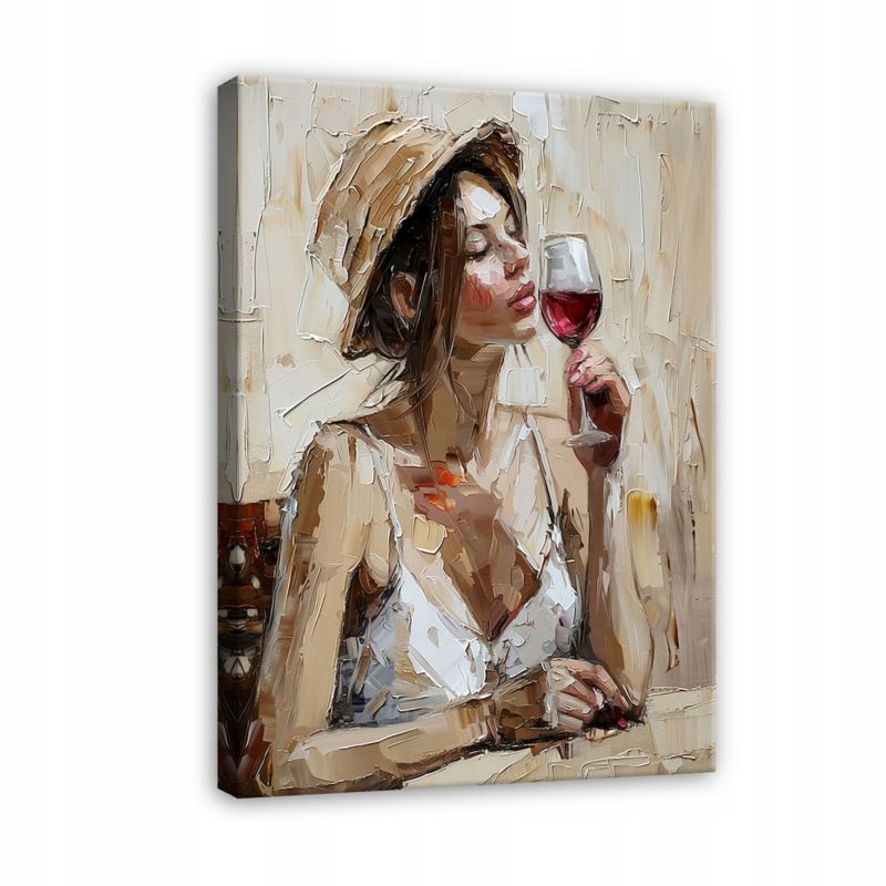 Obraz Na Płótnie WALLARENA 120x80 cm Do Salonu Sypialni Kuchni Kobieta W Kapeluszu 1 szt.