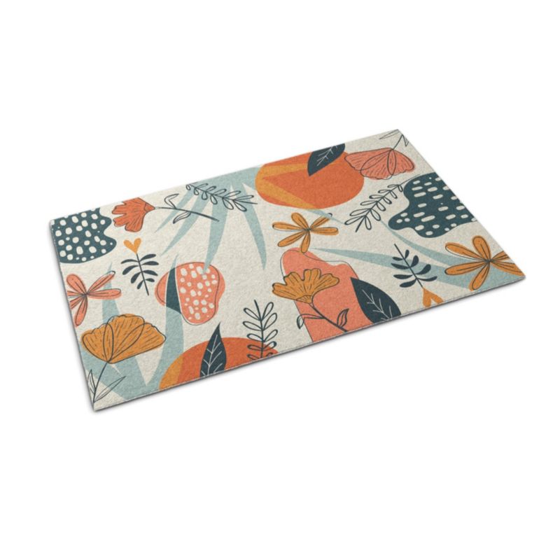 Wycieraczka wewnętrzna Tulup 60x40cm Kwiaty Floral Antypoślizgowa 1 szt.