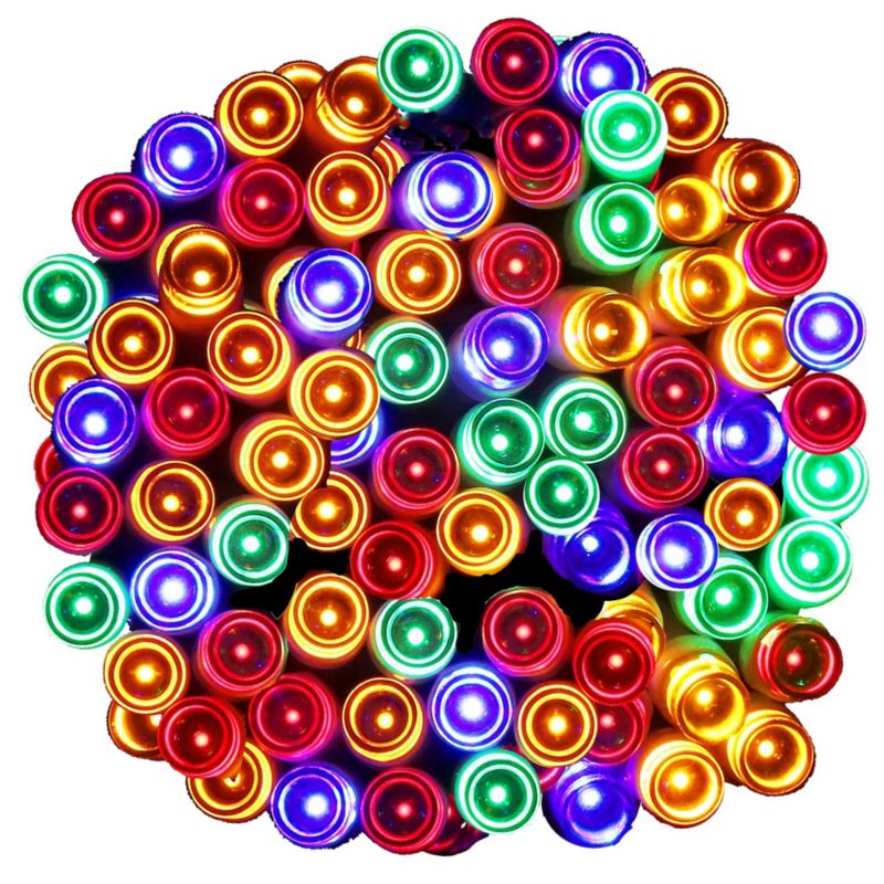 Lampki na choinke Springos 10 m oświetlenie świąteczne 100 LED z pilotem, 8 funkcji świecenia, multikolor 1 szt.