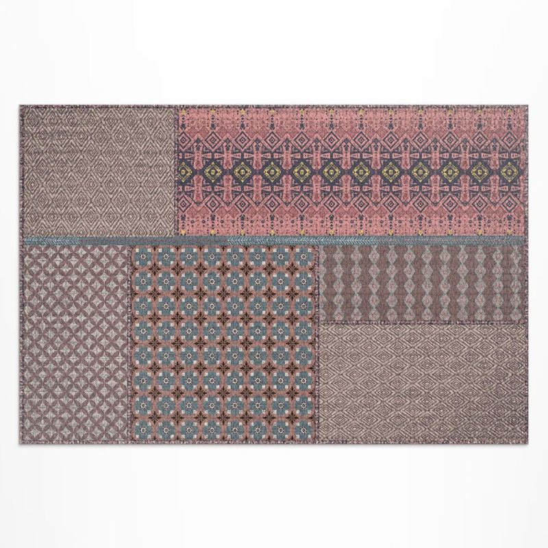 Balkonowy Dywan Winylowy UV Wallfluent 140x210 cm Aztecki deseń imitacja wzorzystej tkaniny 1 szt.